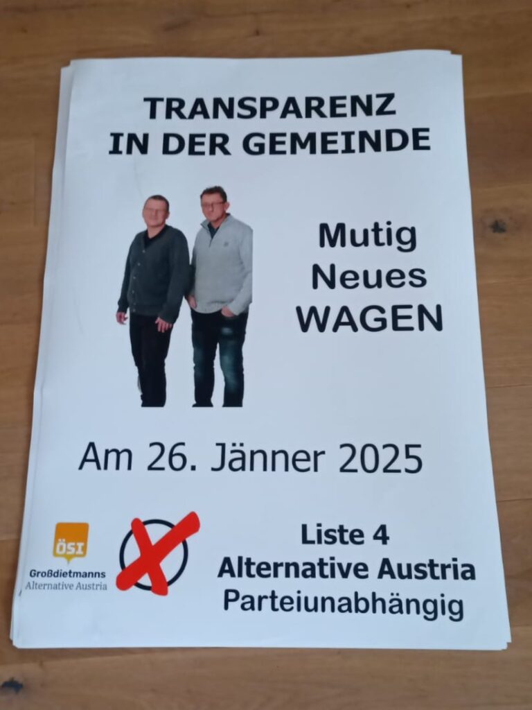 ÖSI-Wahlwerbung Großdietmanns