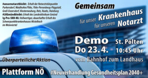 Demo 23.4.2026 in St. Pölten für Neuverhandlung