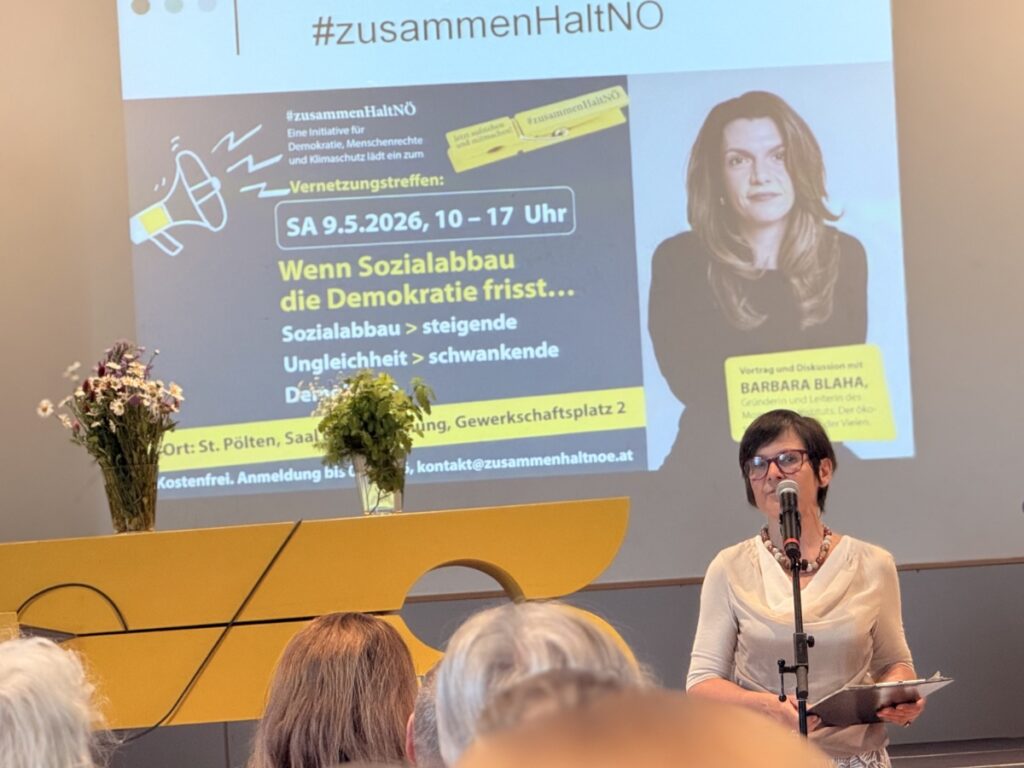 Barbara Blaha & ZusammenHaltNÖ am 9.5.2026